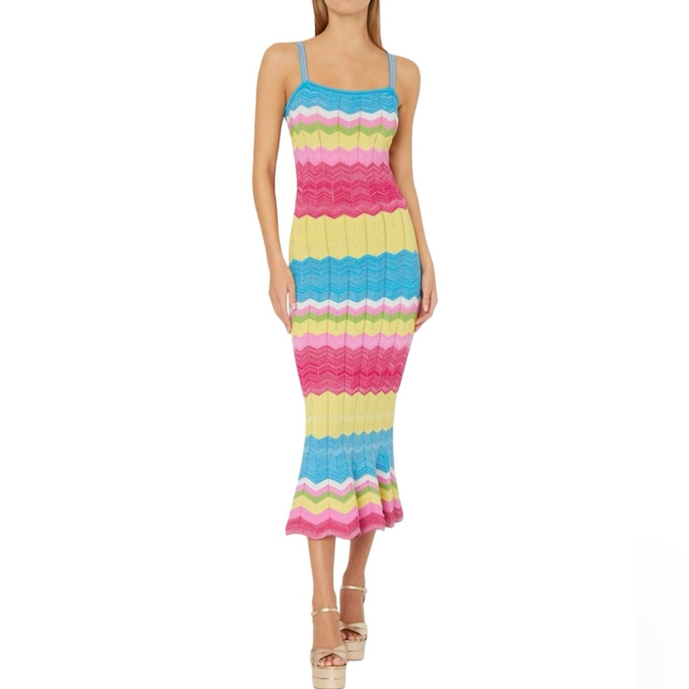 NWT MILLY Olana Zig-Zag Knit Mermaid Dress
